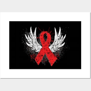 Winged Red Ribbon - World AIDS Day Posters and Art